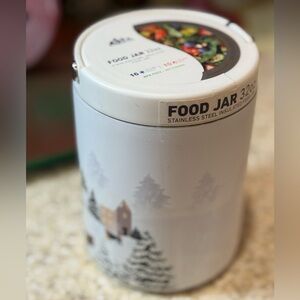 NEW HYDRAPEAK Insulated Food Jar-32oz-white-vintage/christmas NWT!
